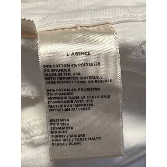 NWT L'AGENCE Margot Jean Blanc 26 - Picture 9 of 11